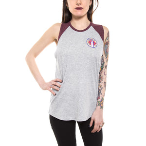 DON?T SPEAK GORDON CUT OFF RAGLAN  WINE 266221037-WNE  OBEY 