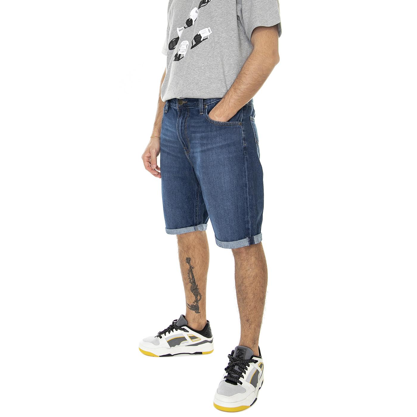 M' 5 Pocket Short VCR Dark Worn Blue - Bermuda Denim Jeans Uomo Blu L73MHVB7  LEE 