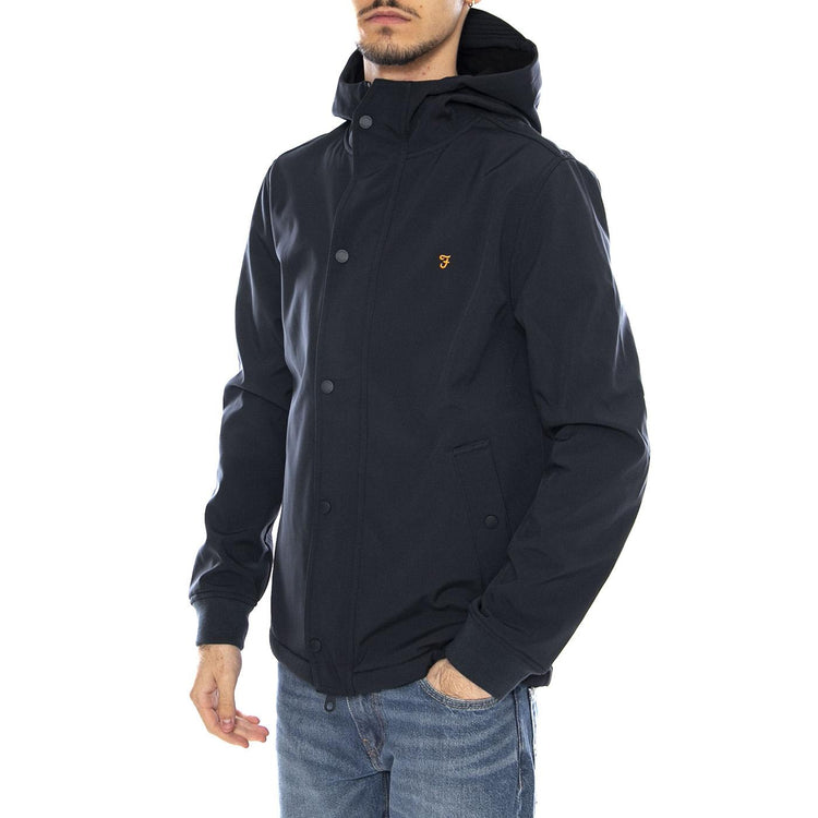 Farah Brydon Softshell - Giacca Invernale Uomo con Cappuccio True Navy F4RFF030 412 FARAH 