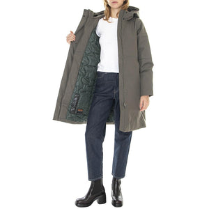 W´s Jacket Elvira Castor Green Smart Cotton Blend - Giacca con Cappuccio Donna Verde 330735-086  ELVINE 