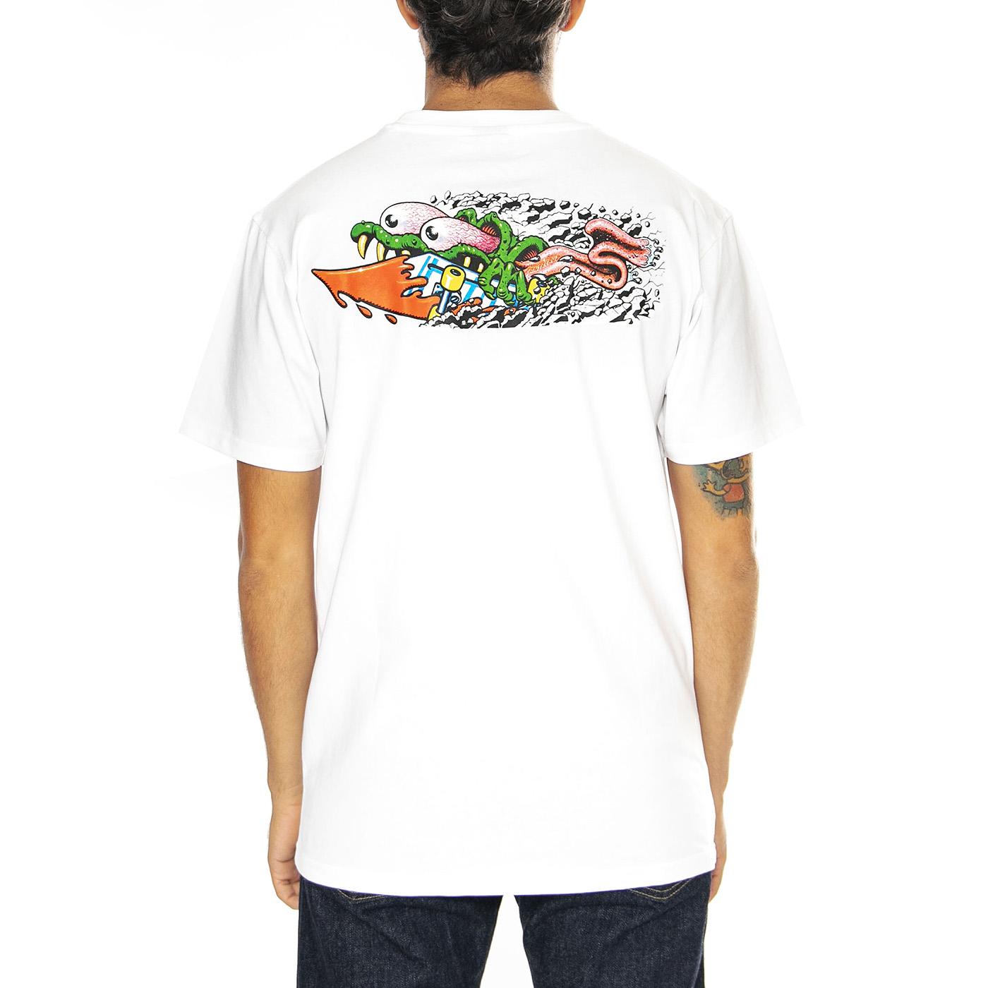 Meek Concrete Slasher XL White - Maglietta Girocollo Uomo Bianca SCA-TEE-11662  SANTA CRUZ 