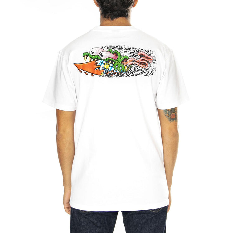 Meek Concrete Slasher XL White - Maglietta Girocollo Uomo Bianca SCA-TEE-11662  SANTA CRUZ 