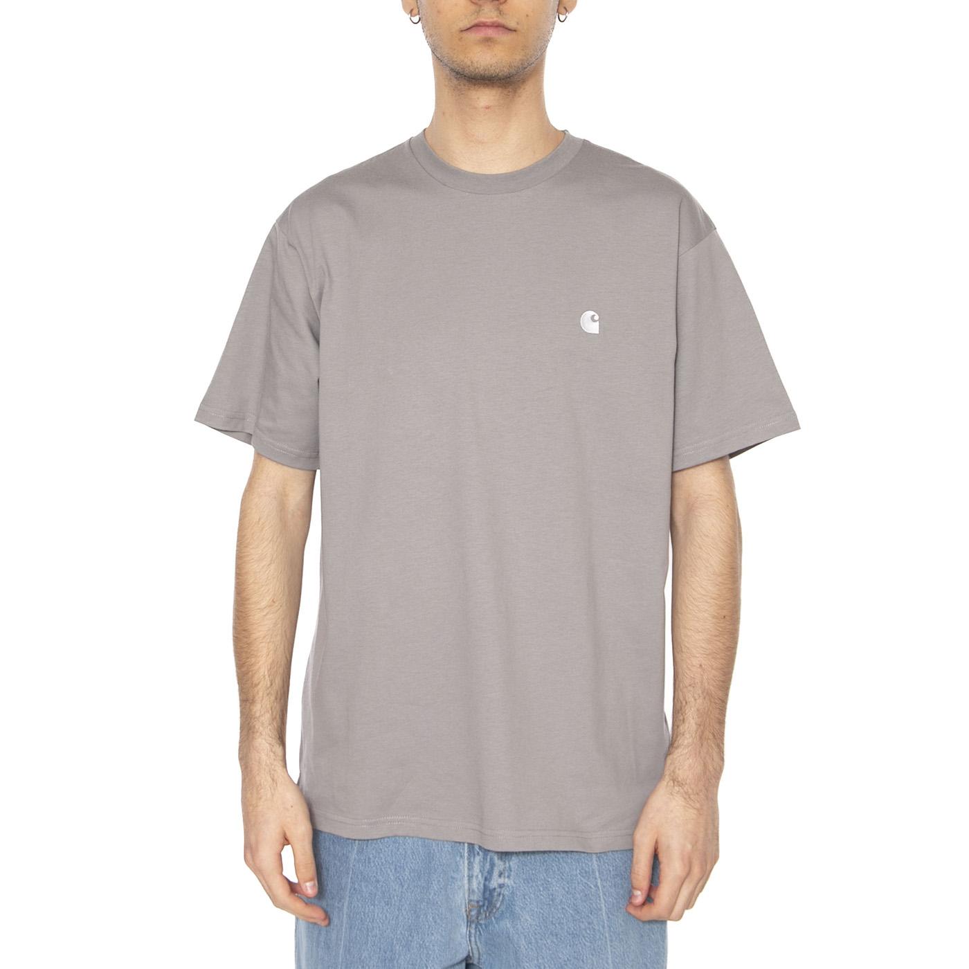 S/S Madison T-Shirt Yosemite / White - Maglietta Girocollo Uomo Grigia I033000.2QEXX  CARHARTT WIP 