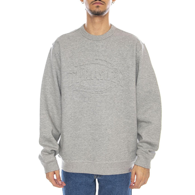 THRASHER X DICKIES Sweatshirt Grey Melange - Fekpa Girocollo Uomo Grigia DK0A88Q4GYM1  DICKIES 