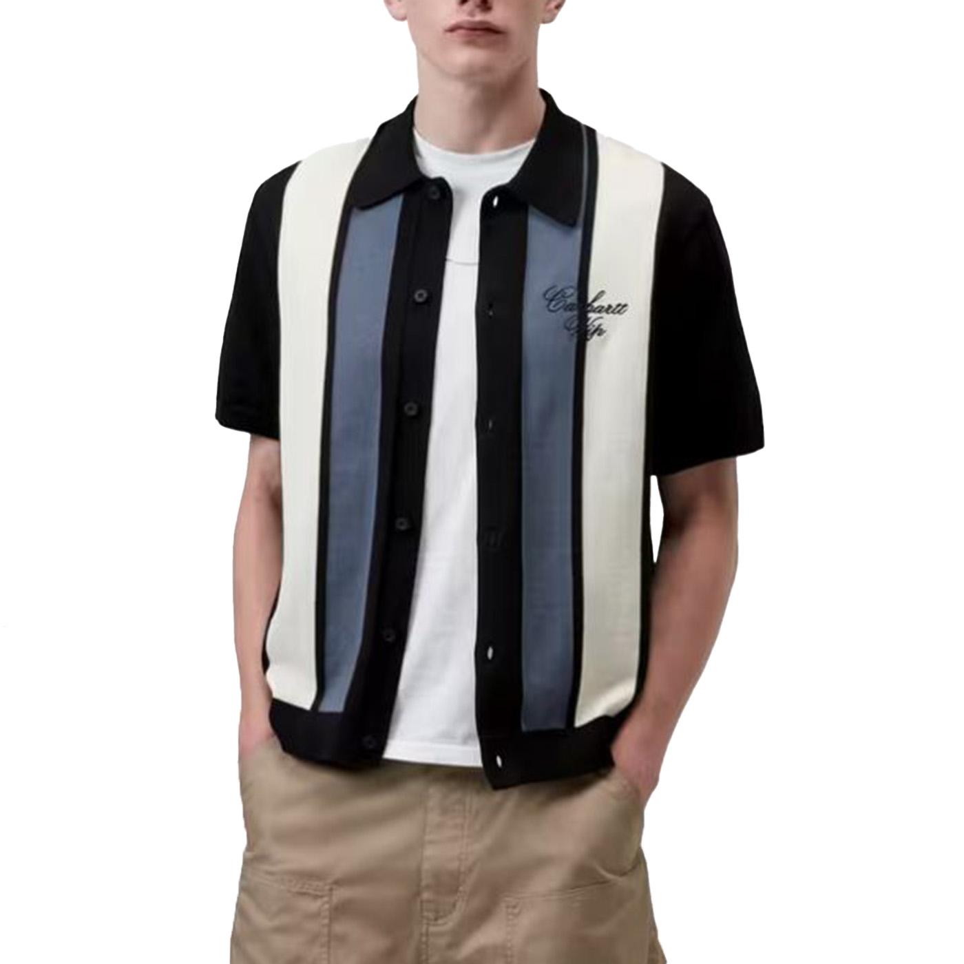 S/S MELLO KNIT SHIRT MELLO STRIPE BLACK - Camicia Maniche Corte Uomo Multicolore I036159 3ONXX CARHARTT WIP 
