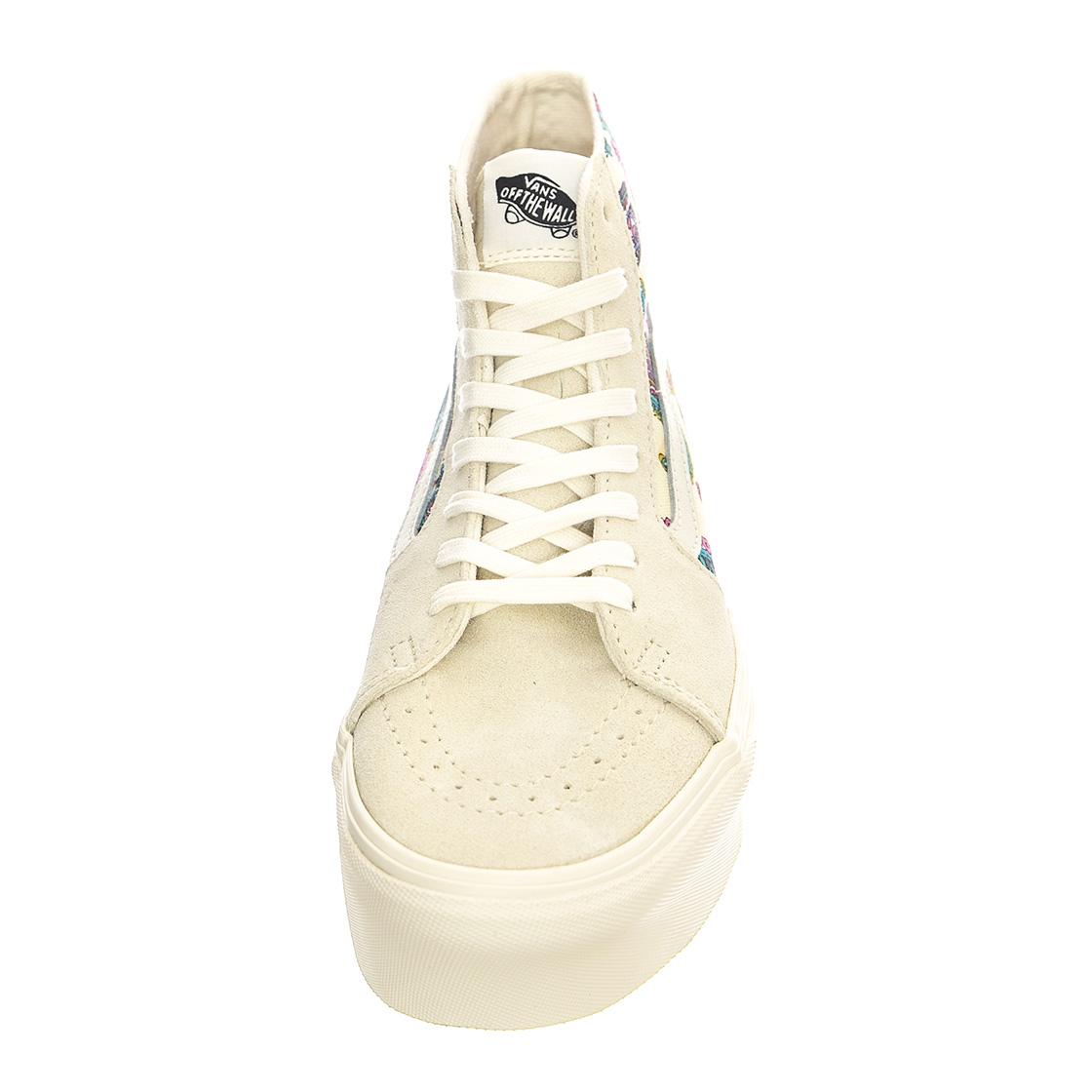 UA SK8-Hi Tapered Stackfo Paisley Bloom Turtledove - Scarpe Stringate Profilo Alto Donna Bianche / Multicolore VN0A7Q5PDJR1  VANS 