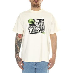 Leave-Mi Tee Off White - Maglietta Girocollo Uomo Beige FNKSS24-20312  FUNKY 