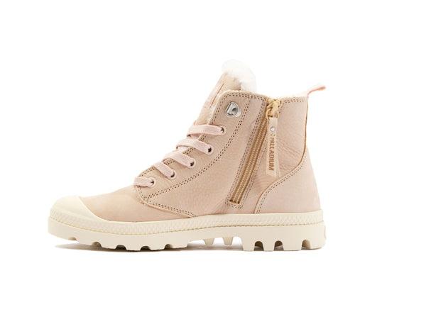 Pampa Hi Zip Wl Warm Sand - Scarpe Stringate Profilo Alto Donna Beige PAS95982-271-M  PALLADIUM 