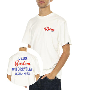 Time Taker Tee Vintage White - Maglietta Girocollo Uomo Bianca DMF241625B  DEUS EX MACHINA 
