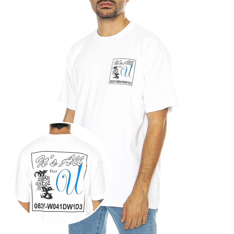 It's All For You Heavy Weight Tee White - Maglietta Girocollo Uomo Bianca 166913918-WHT  OBEY 