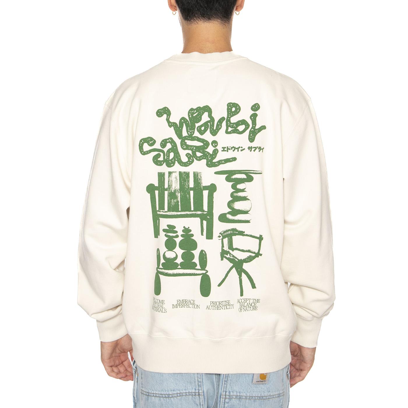 Embrace Imperfection Sweat Whisper White - Camicia Girocollo Uomo Beige I036082-WHW  EDWIN 