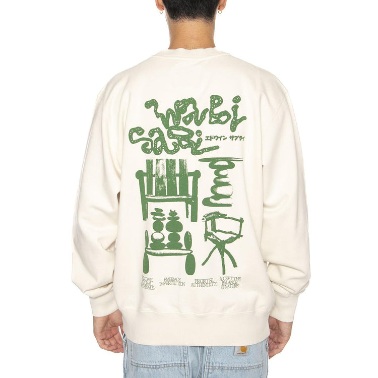 Embrace Imperfection Sweat Whisper White - Camicia Girocollo Uomo Beige I036082-WHW  EDWIN 