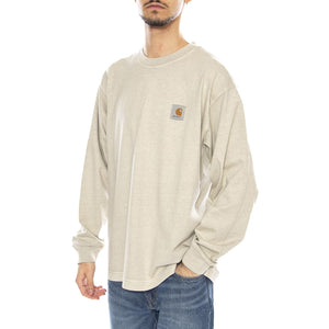 L/S Vista T-Shirt Fleur De Sel -- Maglietta Maniche Lunghe Uomo Beige I030779.2LPGD . CARHARTT WIP 