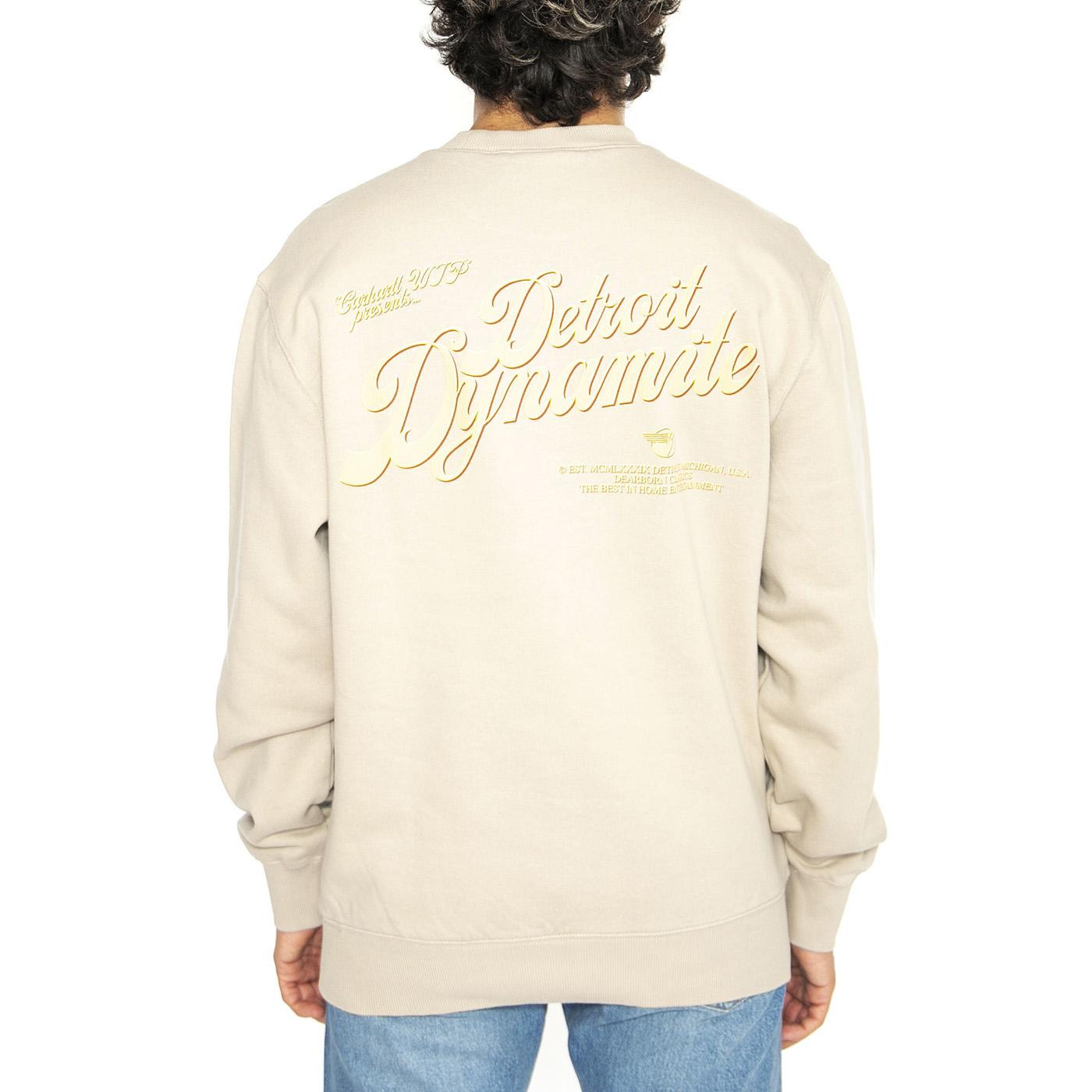 Greatest Flicks Sweat Fleur De Sel - Felpa Girocollo Uomo Beige I034413.2LPXX  CARHARTT WIP 
