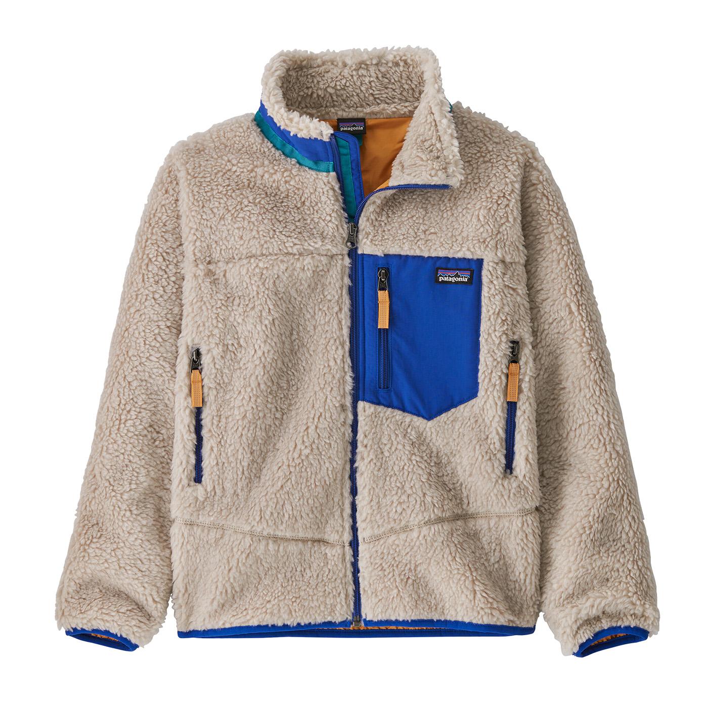 K's Retro-X Jkt Natural w/Coriander Blue - Giacca Bambini Beige 65625-NLPB  PATAGONIA 