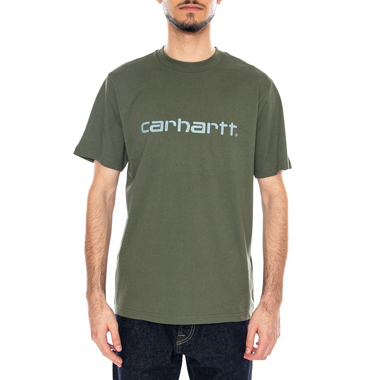S/S Script T-Shirt Leaf / Tourmaline - Maglietta Girocollo Uomo Verde I035700 3PMXX CARHARTT WIP 