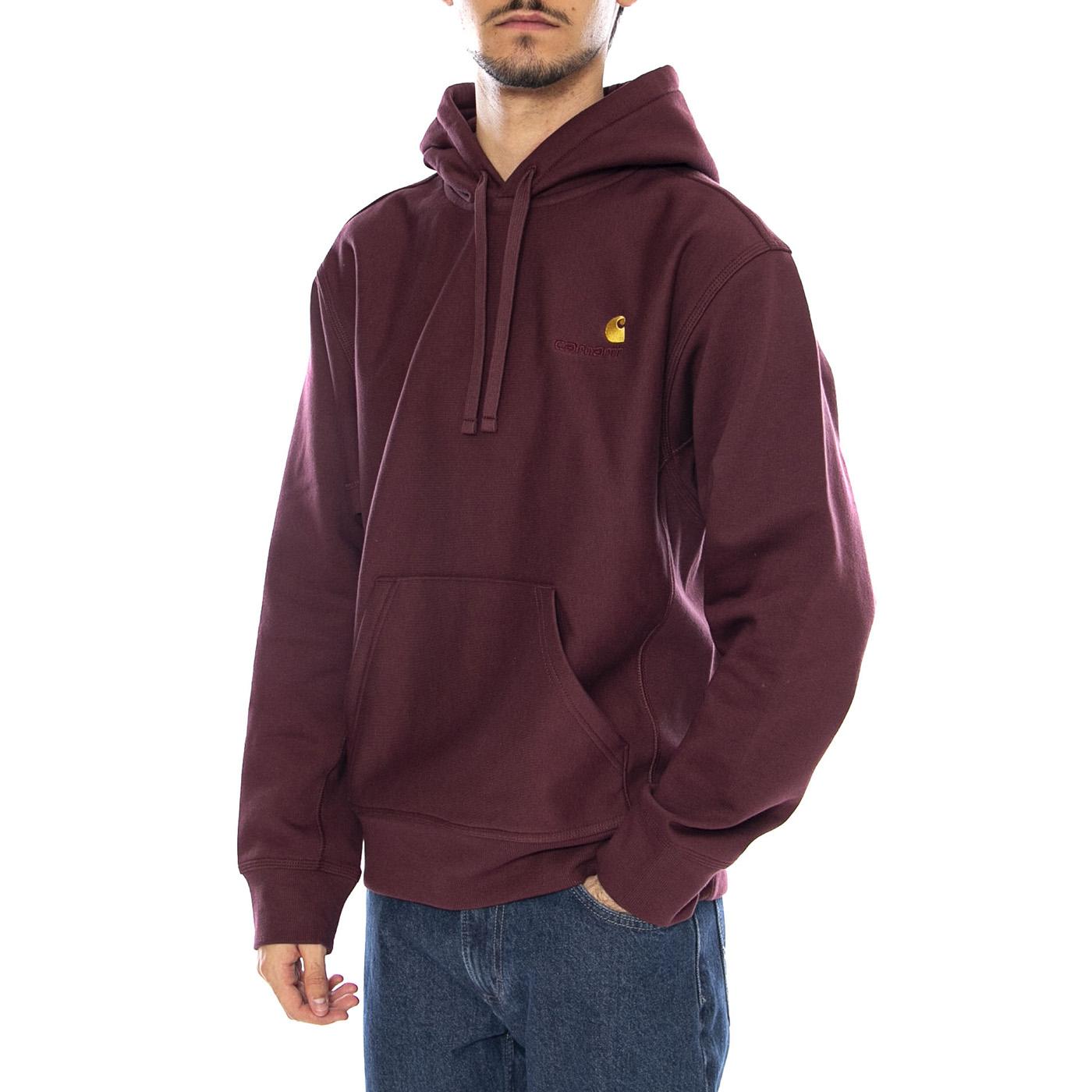 Hooded American Script Sweat Rondo - Felpa con Cappuccio Uomo Bordeaux I028279.33KXX  CARHARTT WIP 