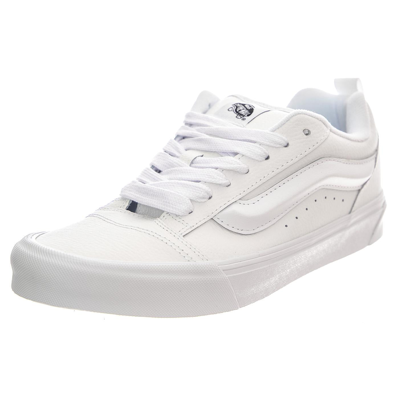 Knu School Leather True White - Scarpe Profilo Basso Uomo Bianche VN0009QCW001  VANS 