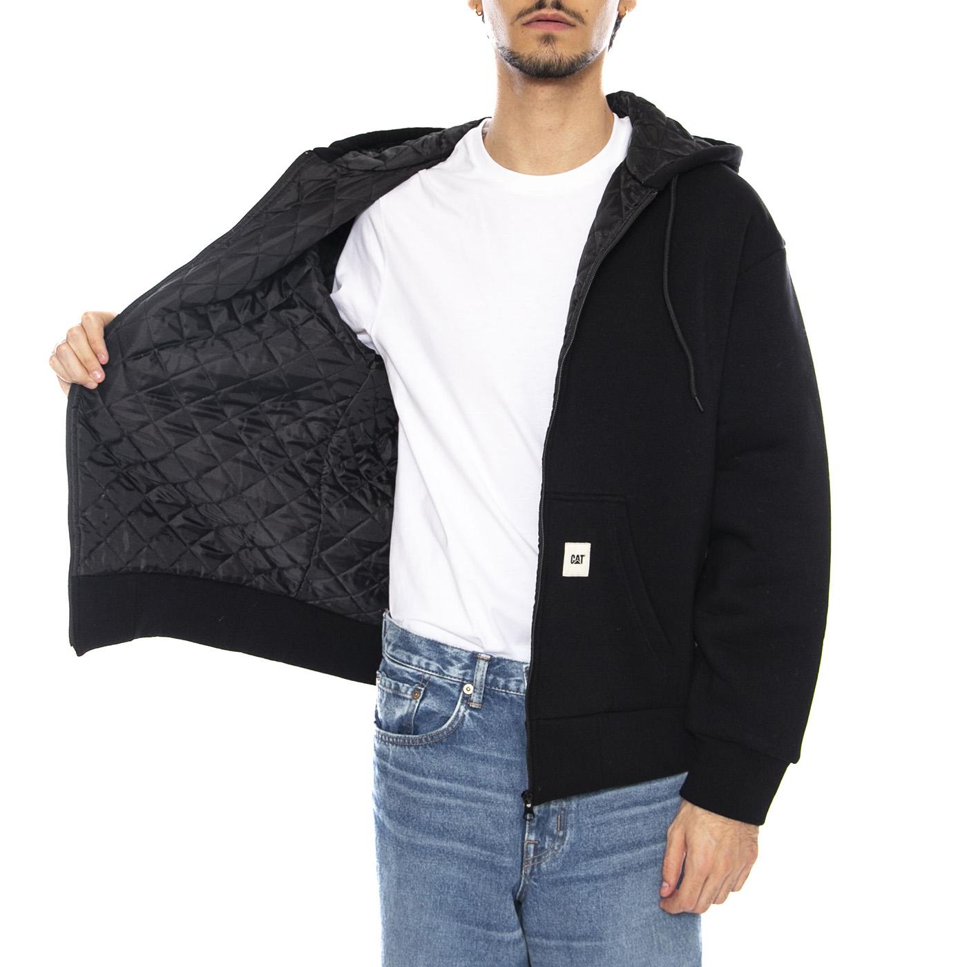 Blueprint Hoodie Black - Felpa con Cappuccio Uomo Nera 6050179-10158 . CAT 