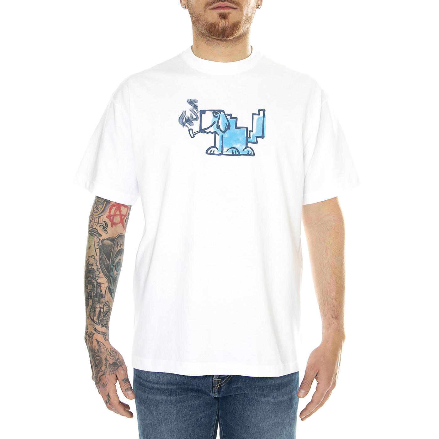 Mod-Dog S/S Tee White - Maglietta Girocollo Uomo Bianca TS02179-WHITE  HUF 