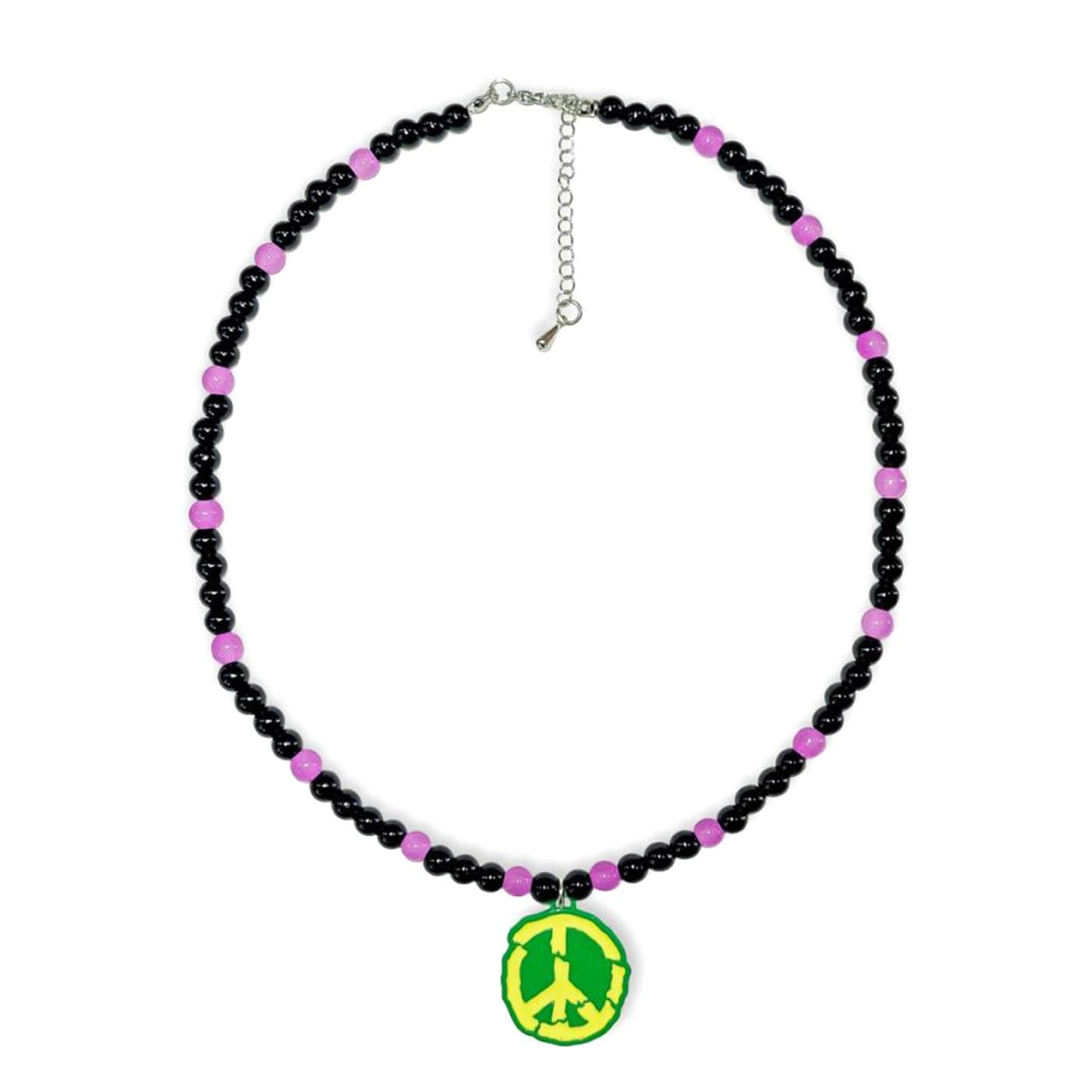 UFollow No Peace Beads Nacklace Black - Collana Multicolore GNLP113-BLK  GRIMEY 