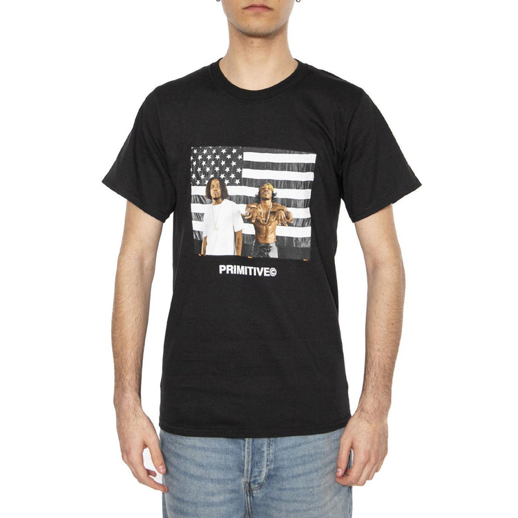 Primitive Stripes Tee Black - Maglietta Girocollo Uomo Nera PAPHO2430-BLK  PRIMITIVE 