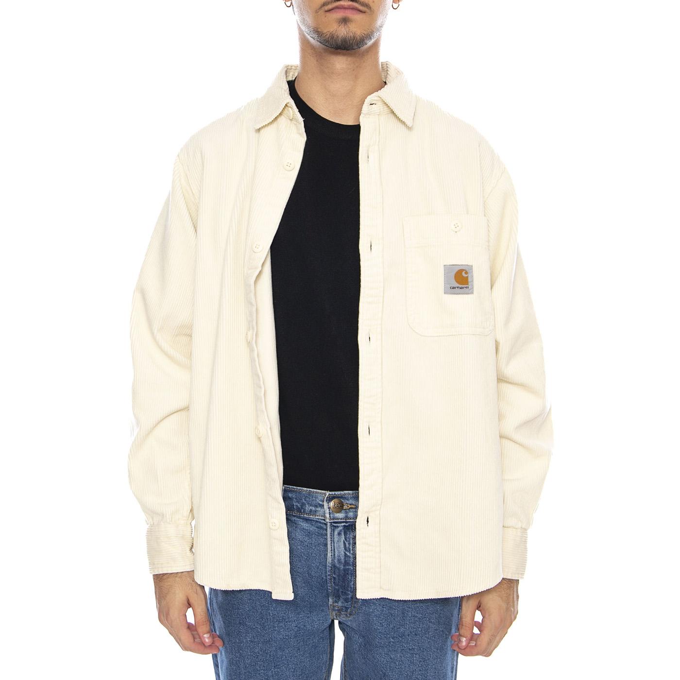 L/S Flint Shirt Salt - Camicia Uomo Panna I035837.1NGXX . CARHARTT WIP 