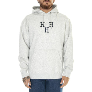 Hat Trick P/O Hoodie Heather Grey - Felpa con Cappuccio Uomo Grigia PF00615-HTGRY  HUF 