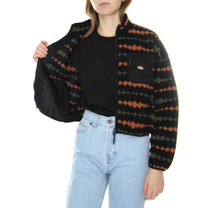 Falkville Fleece Black - Felpa con Zip Donna Nera DK0A4XYUBLK1  DICKIES 