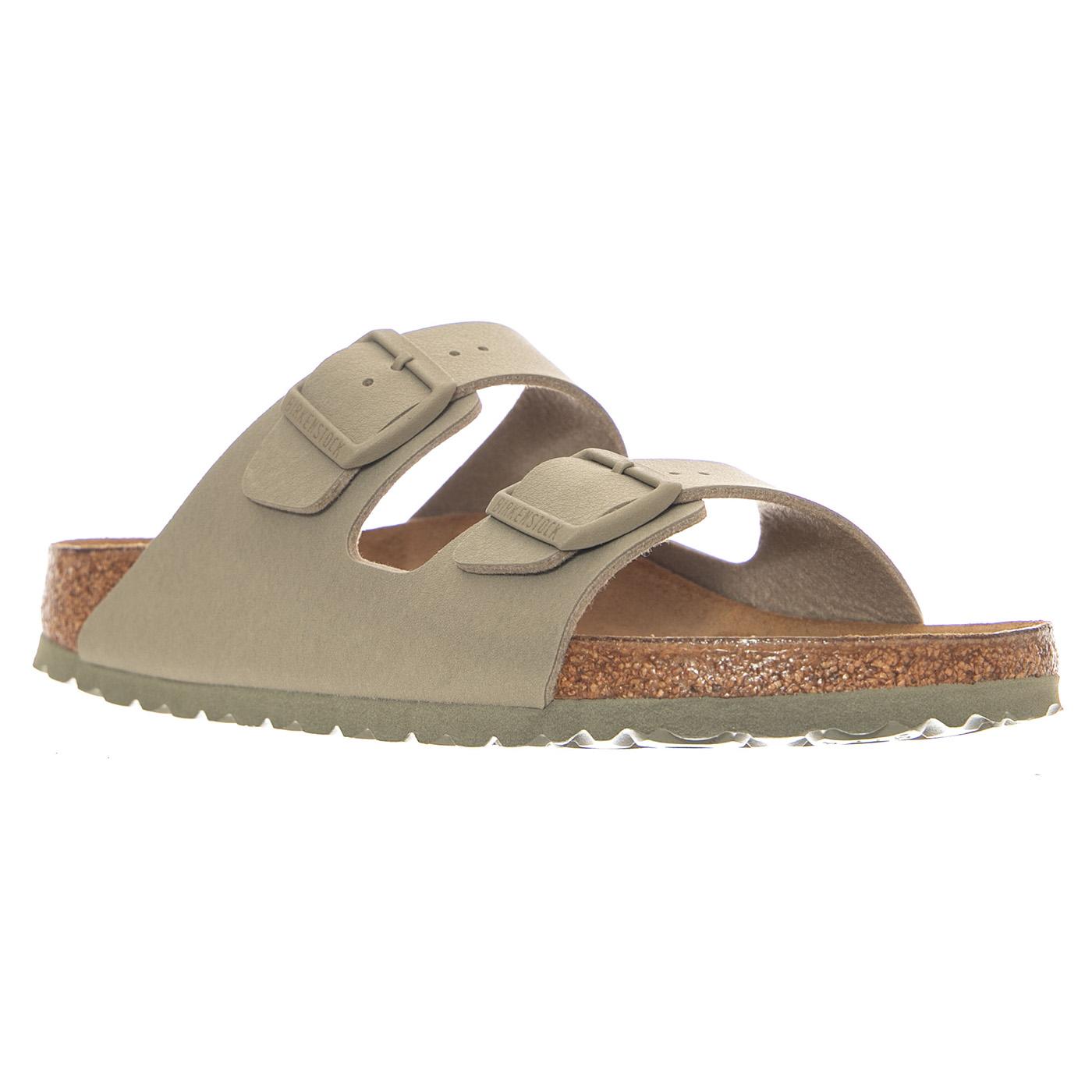 Arizona Birko Flor Narrow Fit Faded Khaki - Sandali Uomo Verdi 1027697 FKK BIRKENSTOCK 