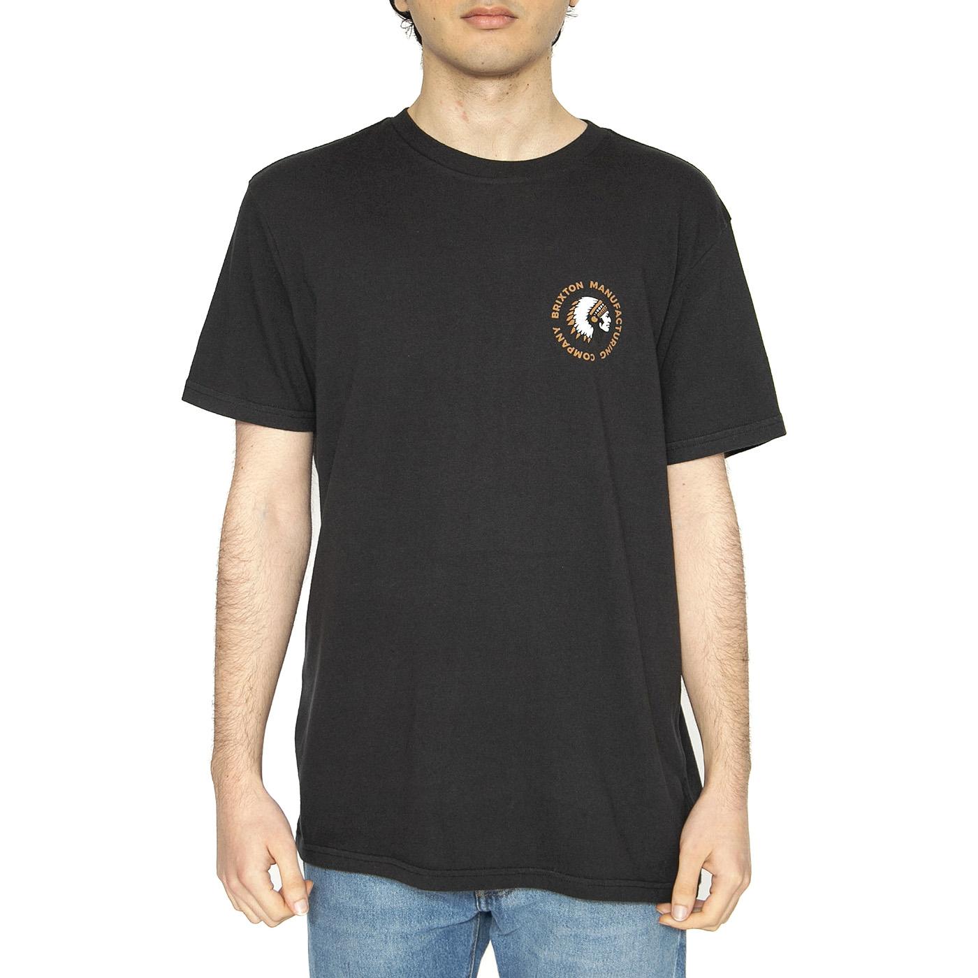 Rival Stamp S/S STT - Maglietta Girocollo Uomo Nera 16551-BGDYE  BRIXTON 