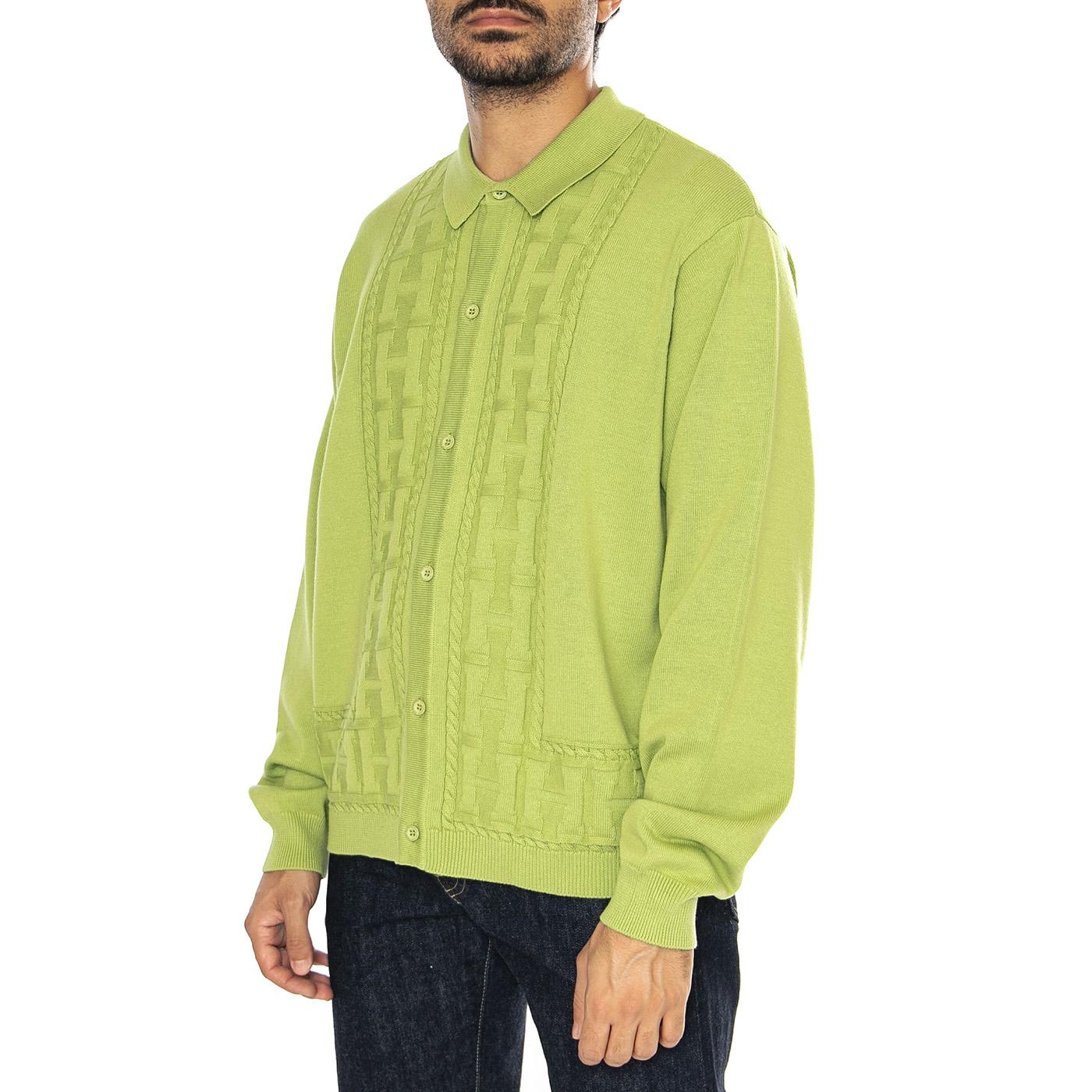 Towner L/S Knit Top PIstachio - Cardigan Uomo Verde KN00508-PSTCH  HUF 
