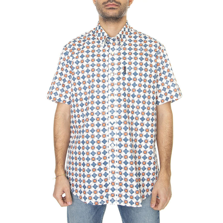 Distressed Retro Print Airforce - Camicia Maniche Corte Uomo Multicolore 63413-023  BEN SHERMAN 