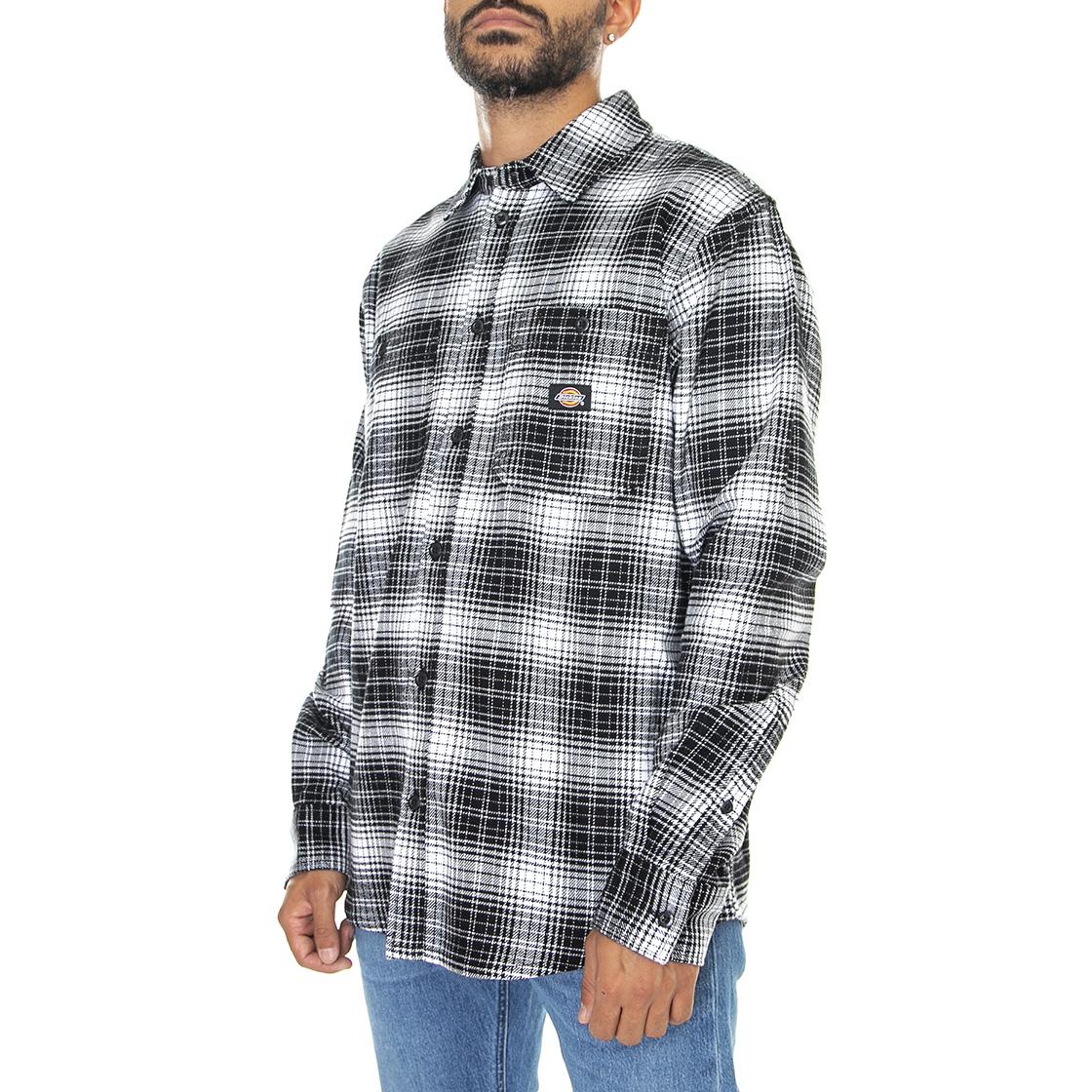 Evansville Ls Black - Camicia Uomo Nera / Multicolore DK0A4XGTBLK1  DICKIES 