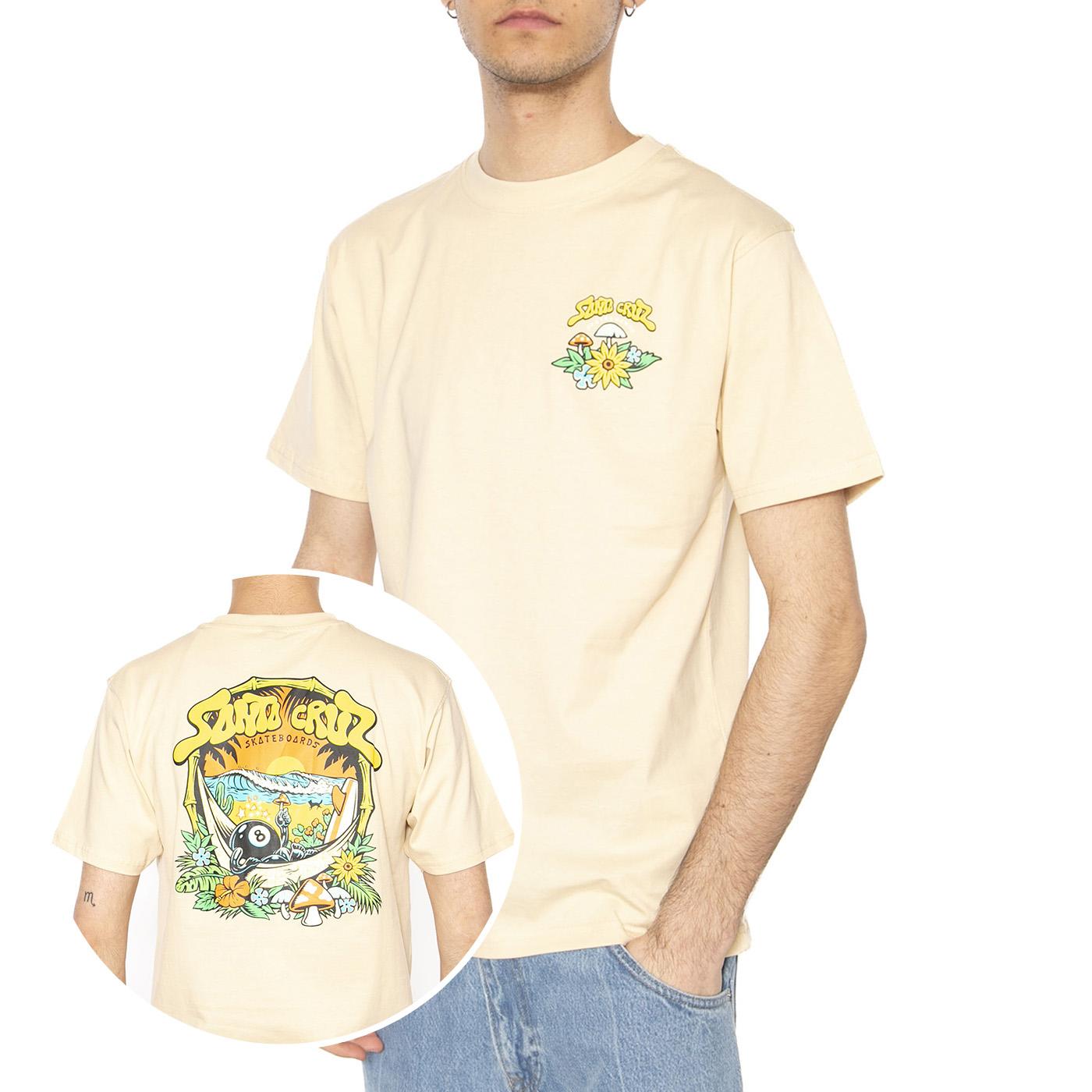 Winkowski 8Baller Trip T-Shirt Blond Wood - Maglietta Girocollo Uomo Beige SCA-TEE-12130  SANTA CRUZ 