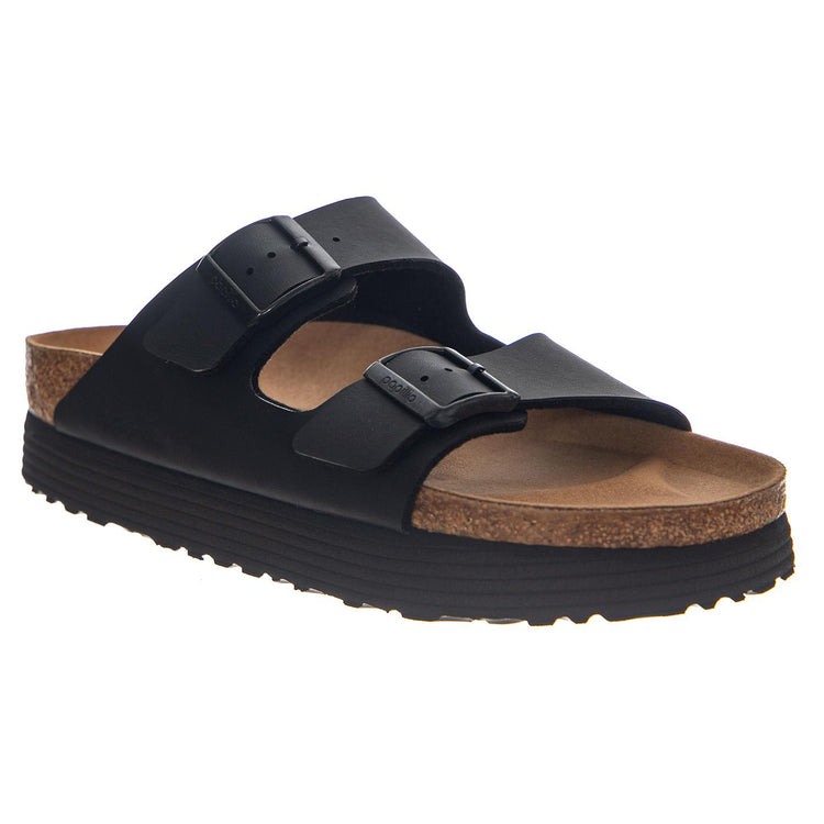 ARIZONA GROOVED BLACK - Sandali Donna Neri 1018520 BLK BIRKENSTOCK 