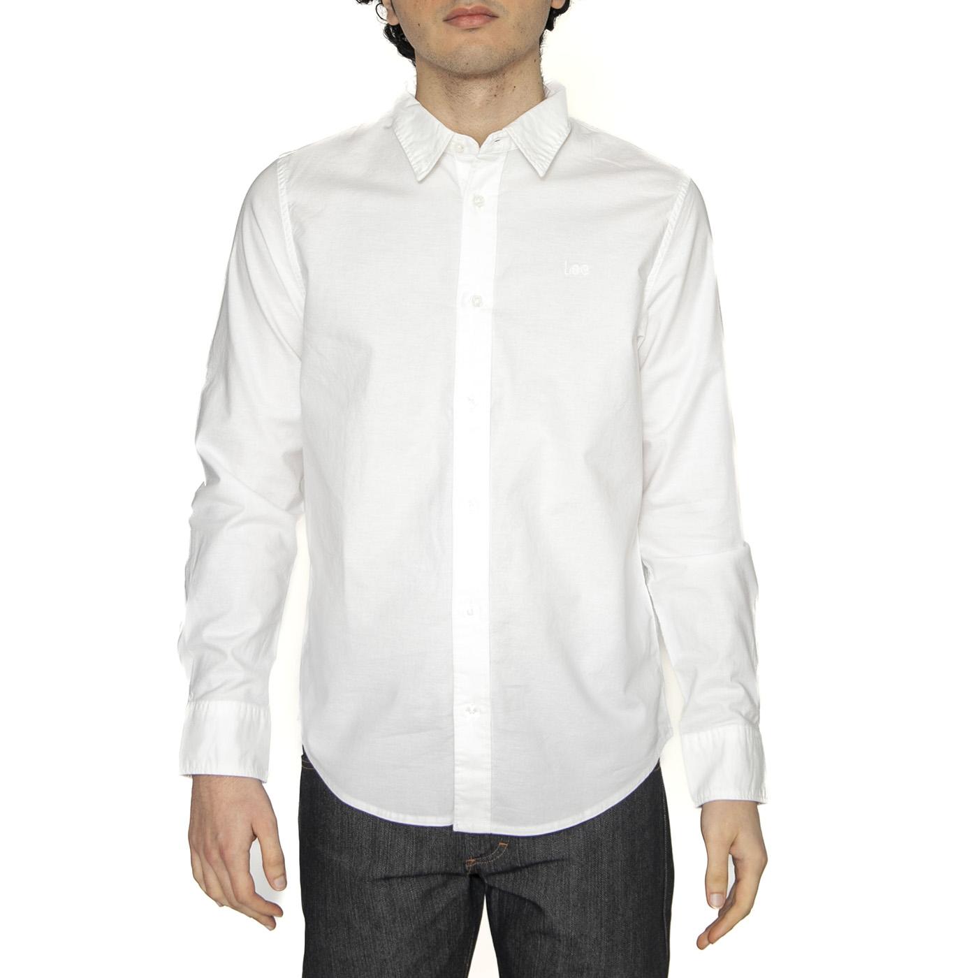 Patch Shirt Bright White - Camicia Uomo Bianca 112363908  LEE 