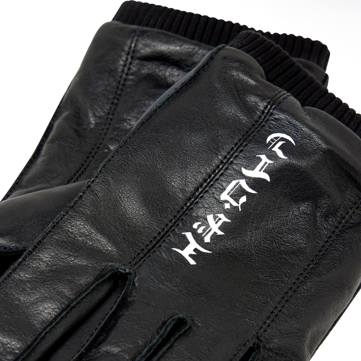 Motor Leather Gloves Black / Navy - Guanti Edwin Neri I034097.2L4.00. . EDWIN 
