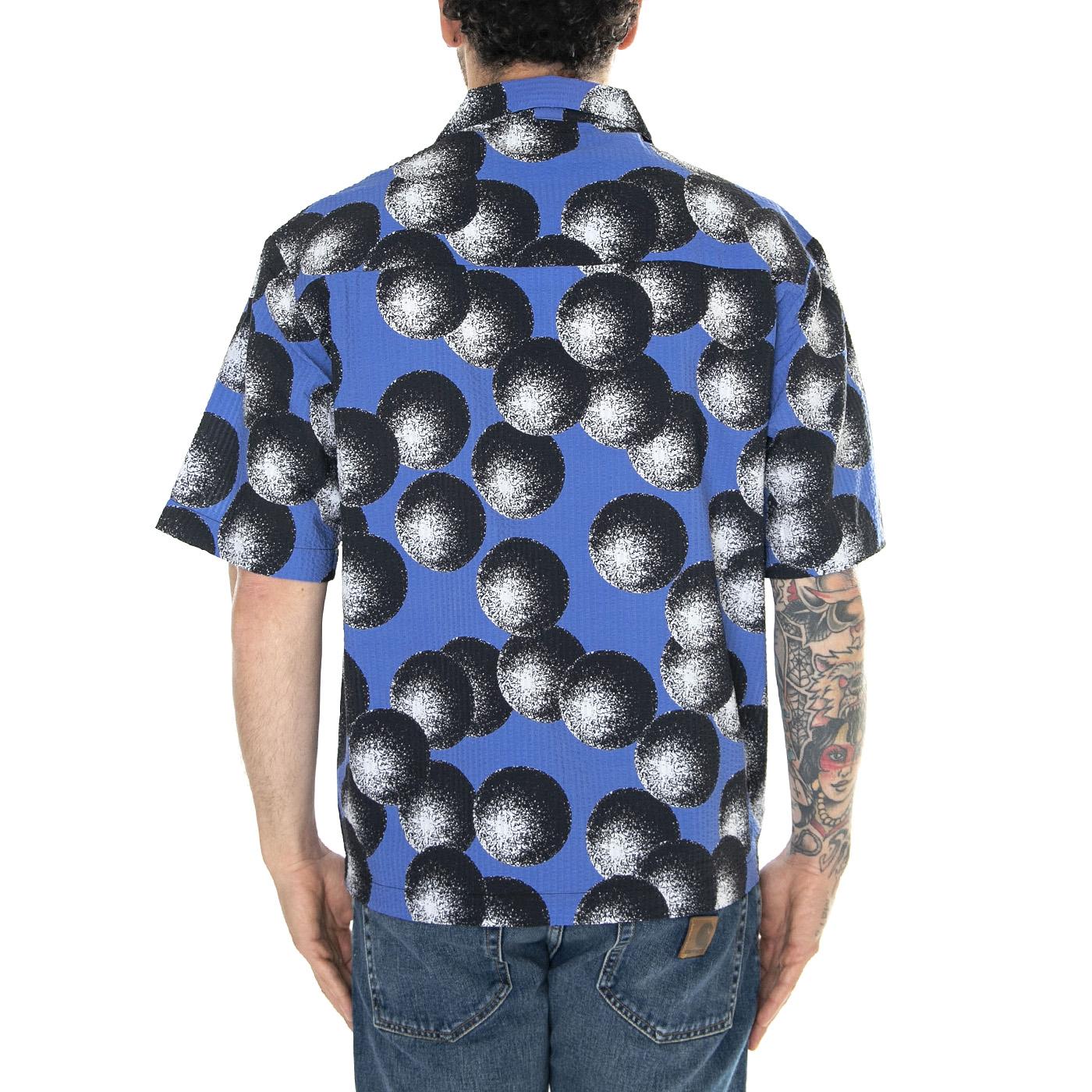 Dots Shirt SS Blue - Camicia Maniche Corte Uomo Blu I033383.01.67.  EDWIN 