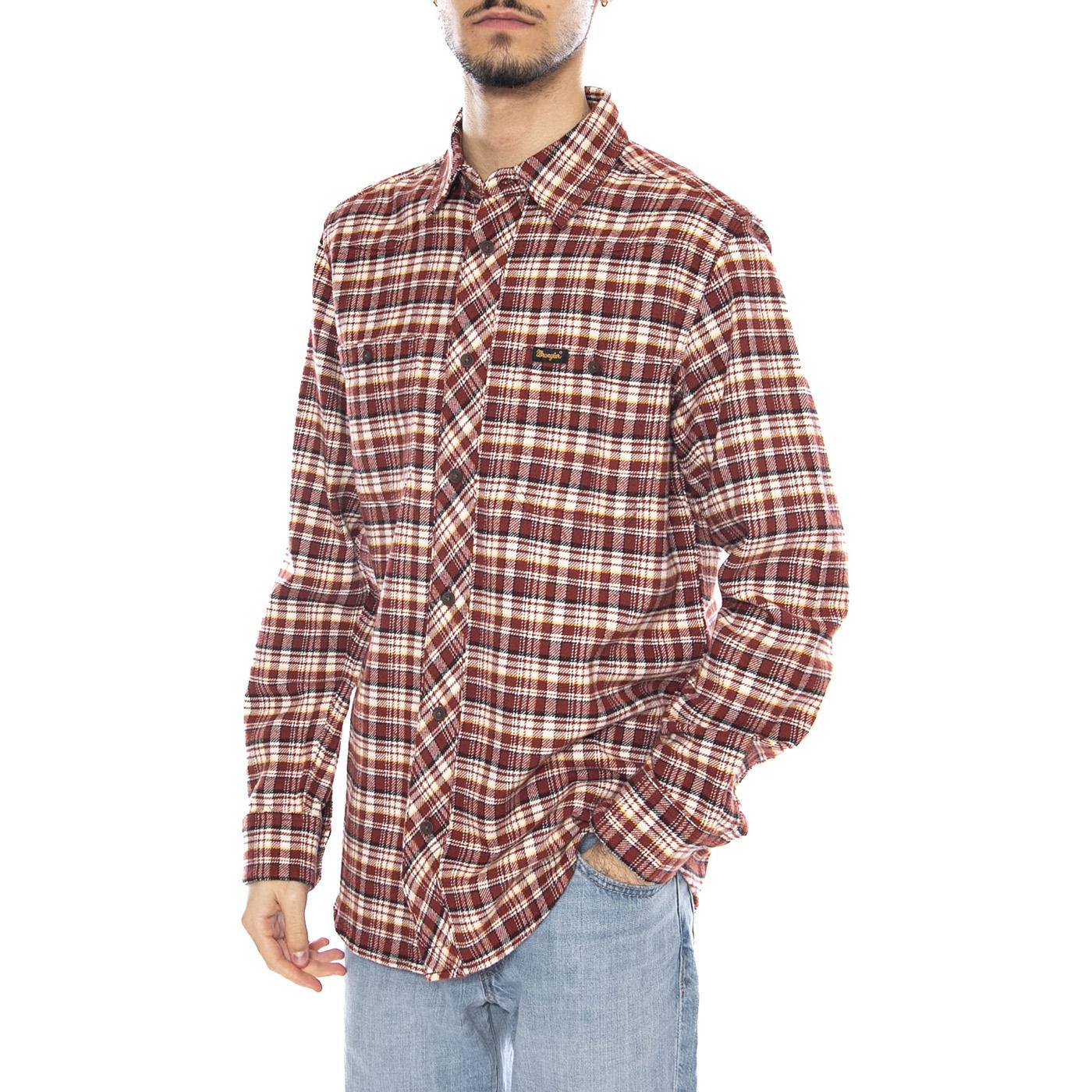 Willshirt Fired Brick - Camicia Uomo Multicolore 112378523 . WRANGLER 