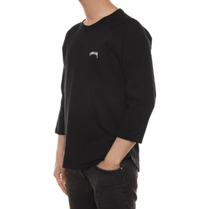 LAGUNA DOT RAGLAN JERSEY BLACK 114962-BLACK  STUSSY 