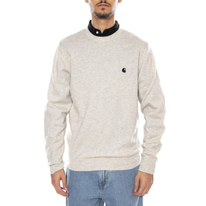 Madison Sweater Fleur De Sel / Black - Maglione Girocollo Uomo Crema I030841.2NQXX . CARHARTT WIP 