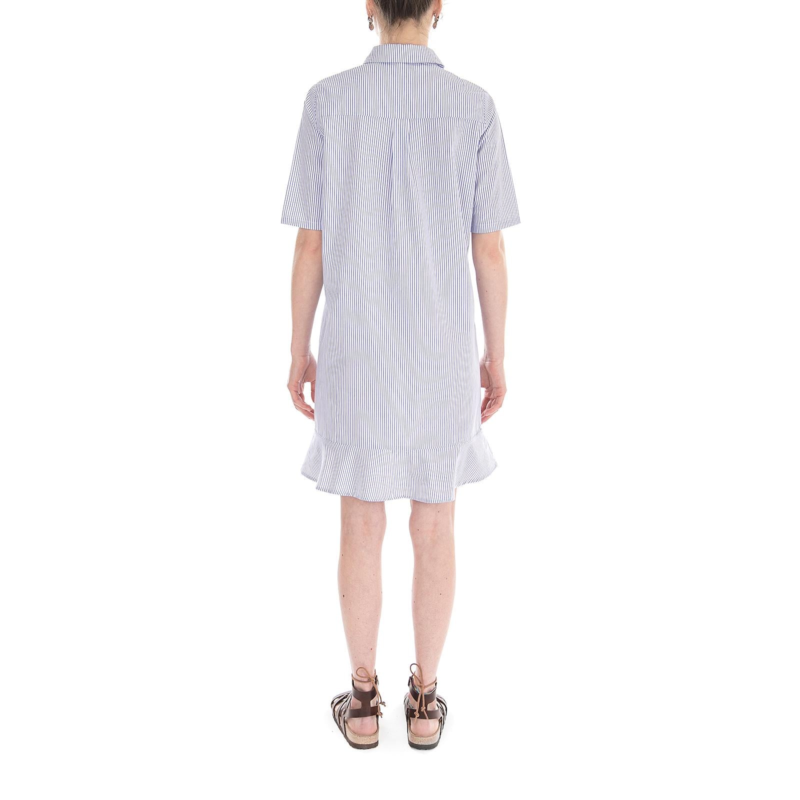 Ilene - Abito Camicia Donna Blu / Bianco 163590068-6003  MINIMUM 