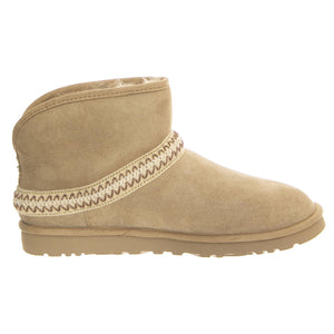 W Classic Mini Crescent Mustard Seed - Stivali Donna Beige UGSCLMCRMDSD1158262W  UGG 