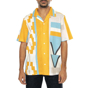 Geo Print S/S Shirt Apricot - Camicia Maniche Corte Uomo Multicolore PFD0360-C03  PENFIELD 