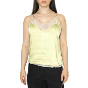 Top lencero satinado verde - Top Donna Verde 41W/11215  WILD PONY 