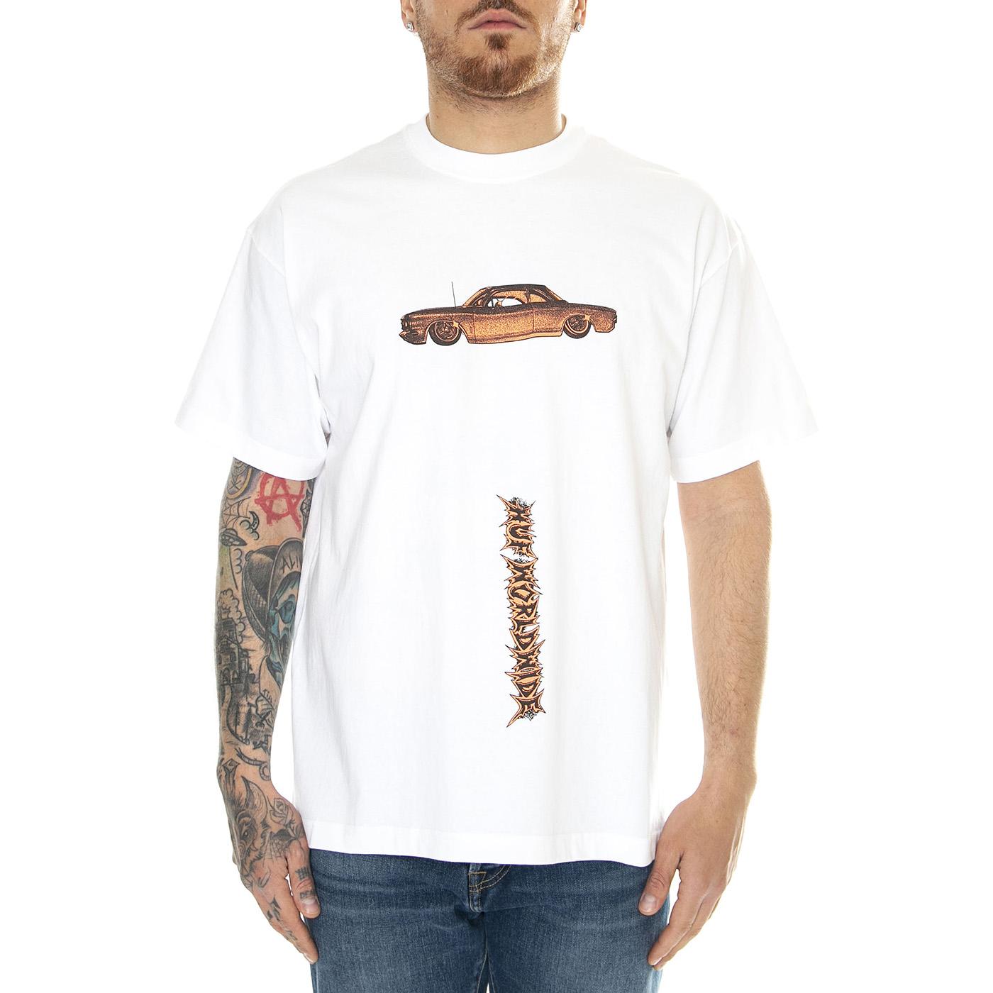 Huf Car Club S/S Tee White - Maglietta Girocollo Uomo Bianca TS02168-WHITE  HUF 