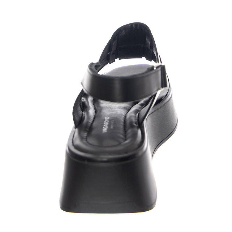 W' Courtney Black / Black Cow Leather - Sandali Donna Neri VBS5334-101-92  VAGABOND 