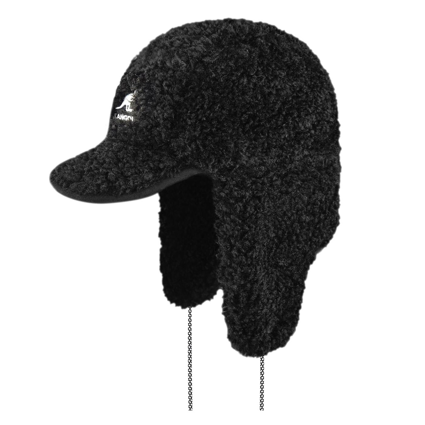 Faux Shearling Utility Flap Cap Black - Cappello Nero K5356-BK001  KANGOL 