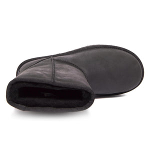 CLASSIC SHORT  LEATHER BLACK WOMEN UGSCLSLEABKW  UGG 